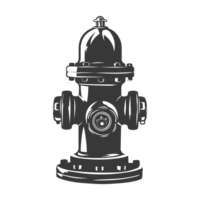 AI generated Silhouette fire hydrant black color only png