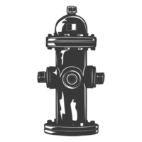 AI generated Silhouette fire hydrant black color only png