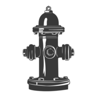 ai generiert Silhouette Feuer Hydrant schwarz Farbe nur png