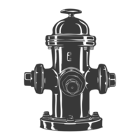 AI generated Silhouette fire hydrant black color only png