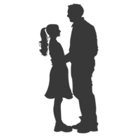 AI generated Silhouette for celebrating parents day moment black color only png