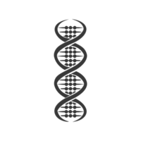 AI generated Silhouette gene DNA symbol black color only png