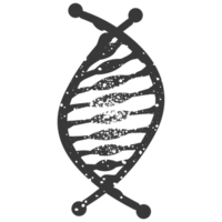 AI generated Silhouette gene DNA mutation symbol black color only png