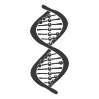 ai gerado silhueta gene dna símbolo Preto cor só png