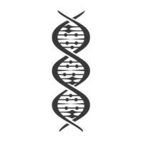 ai gegenereerd silhouet gen dna mutatie symbool zwart kleur enkel en alleen png