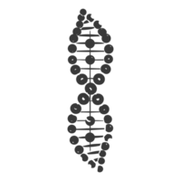 ai generiert Silhouette Gen DNA Symbol schwarz Farbe nur png