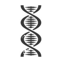 AI generated Silhouette gene DNA symbol black color only png