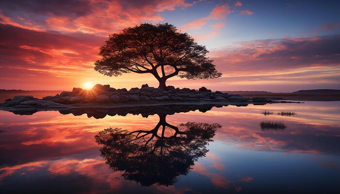 Tree Reflection Stock Photos, Images and Backgrounds for Free Download