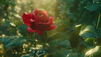 AI generated Delicate Peony Bloom Gently Lit by Soft Natural Light Captured in Macro CloseUp photo