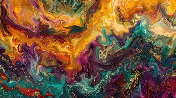 AI generated Mesmerizing swirls of colors form captivating abstract art, Ai Generated. photo