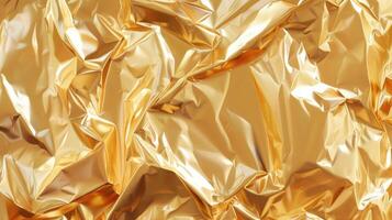 AI generated Shiny gold geometric metal texture adds elegance and sophistication, Ai Generated. photo