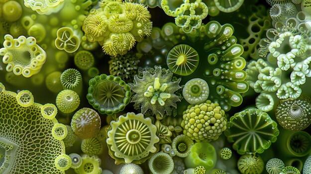 ai generado macro imagen muestra pequeño bacterias con Delgado célula paredes y lineal acuerdo, ai generado. foto