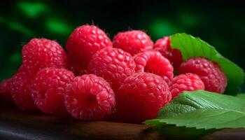 AI generated Freshness of nature gourmet dessert, healthy eating generated by AI photo