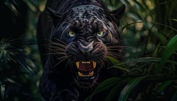 ai generado majestuoso Tigre curioso, feroz y hermosa en naturaleza generado por ai foto