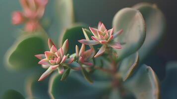 ai generado vibrante suculento planta capturado con macro lente exhibiendo multa detalles y texturas en suave natural ligero foto