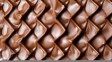 AI generated Rich texture of milk chocolate pieces tempts the senses, Ai Generated. photo