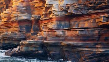 AI generated Majestic sandstone cliffs form a beautiful natural landmark generated by AI photo