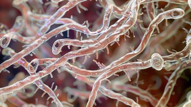 ai generado macro imagen muestra pequeño bacterias con Delgado célula paredes y lineal acuerdo, ai generado. foto