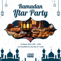 Ramadan Iftar Party social Media Post Template psd