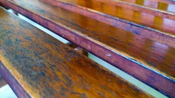 a close up of a bench photo