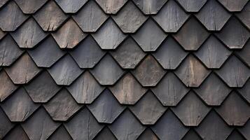 AI generated Roof tiles texture. Roof tiles texture background. Roof tiles pattern photo