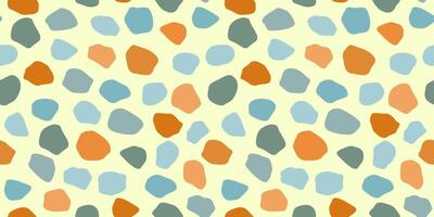 Seamless pattern with random round shapes. Multi-colored spots on an abstract contemporary print. Vector graphics.