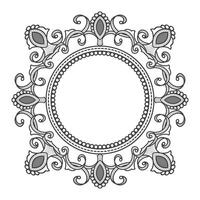 Frame with Mandala background. Ethnic decorative round element. - Vector. vector