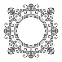 Frame with Mandala background. Ethnic decorative round element. - Vector. vector