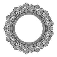 Frame with Mandala background. Ethnic decorative round element. - Vector. vector