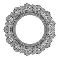 Frame with Mandala background. Ethnic decorative round element. - Vector. vector