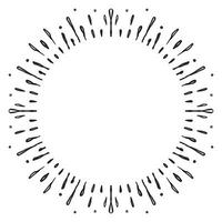 Doodle sketch style of Starburst, sunburst,  Element Fireworks Black Rays. Comic explosion effect. Radiating, radial lines. cartoon hand drawn illustration for concept design. vector