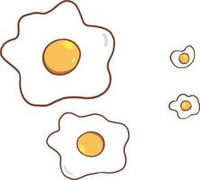 Set of egg sunny side up vector