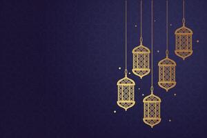 Ramadan, Eid al-Fitr, Islamic new year mosque background greeting card vector