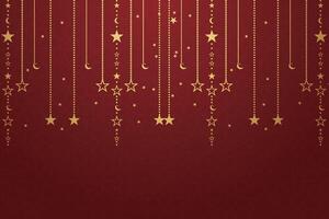 Ramadhan, Eid al-Fitr, Islamic calendar background greeting card with crescent moon decoration vector