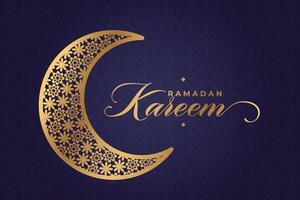 Elegant luxury Ramadhan, Eid Mubarak decorative holiday card vector