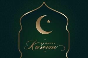 Elegant luxury Ramadhan, Eid Mubarak decorative holiday card vector