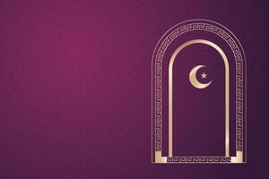 Elegant luxury Ramadhan, Eid Mubarak decorative holiday card vector