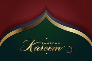 Elegant luxury Ramadhan, Eid Mubarak decorative holiday card vector