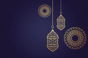 eid al fitr, ramadhan decorativo saludo tarjeta vector