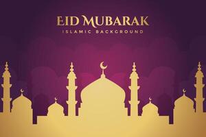 Eid al-Fitr, Ramadhan decorative greeting card vector