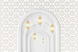 Eid al-Fitr, Ramadhan decorative greeting card vector