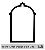 Islamic Arch Design Bold Line Outline Linear Black Stroke silhouettes Design pictogram symbol visual illustration vector