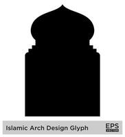 Islamic Arch Design Glyph Black Filled silhouettes Design pictogram symbol visual illustration vector