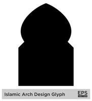 Islamic Arch Design Glyph Black Filled silhouettes Design pictogram symbol visual illustration vector