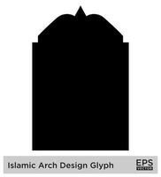 Islamic Arch Design Glyph Black Filled silhouettes Design pictogram symbol visual illustration vector