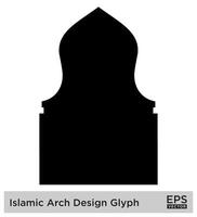 Islamic Arch Design Glyph Black Filled silhouettes Design pictogram symbol visual illustration vector