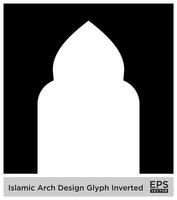 Islamic Arch Design Glyph Inverted Black Filled silhouettes Design pictogram symbol visual illustration vector