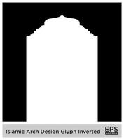 Islamic Arch Design Glyph Inverted Black Filled silhouettes Design pictogram symbol visual illustration vector