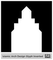 Islamic Arch Design Glyph Inverted Black Filled silhouettes Design pictogram symbol visual illustration vector