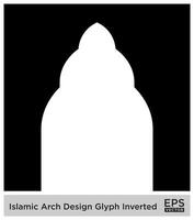 Islamic Arch Design Glyph Inverted Black Filled silhouettes Design pictogram symbol visual illustration vector